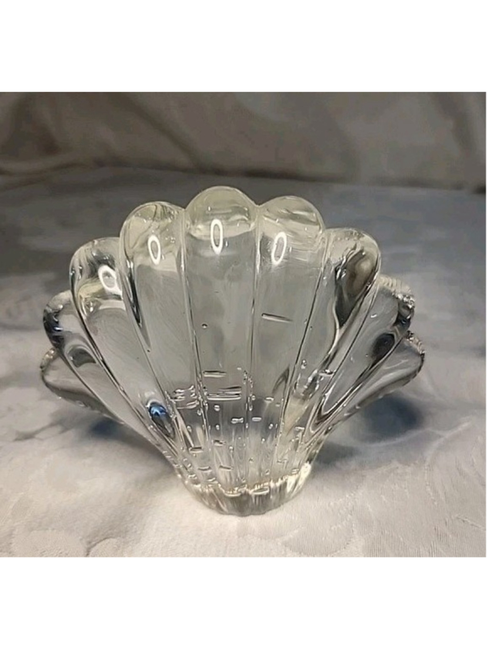 MCM Murano Style Sea Shell Paperweight Handblown Bullicante